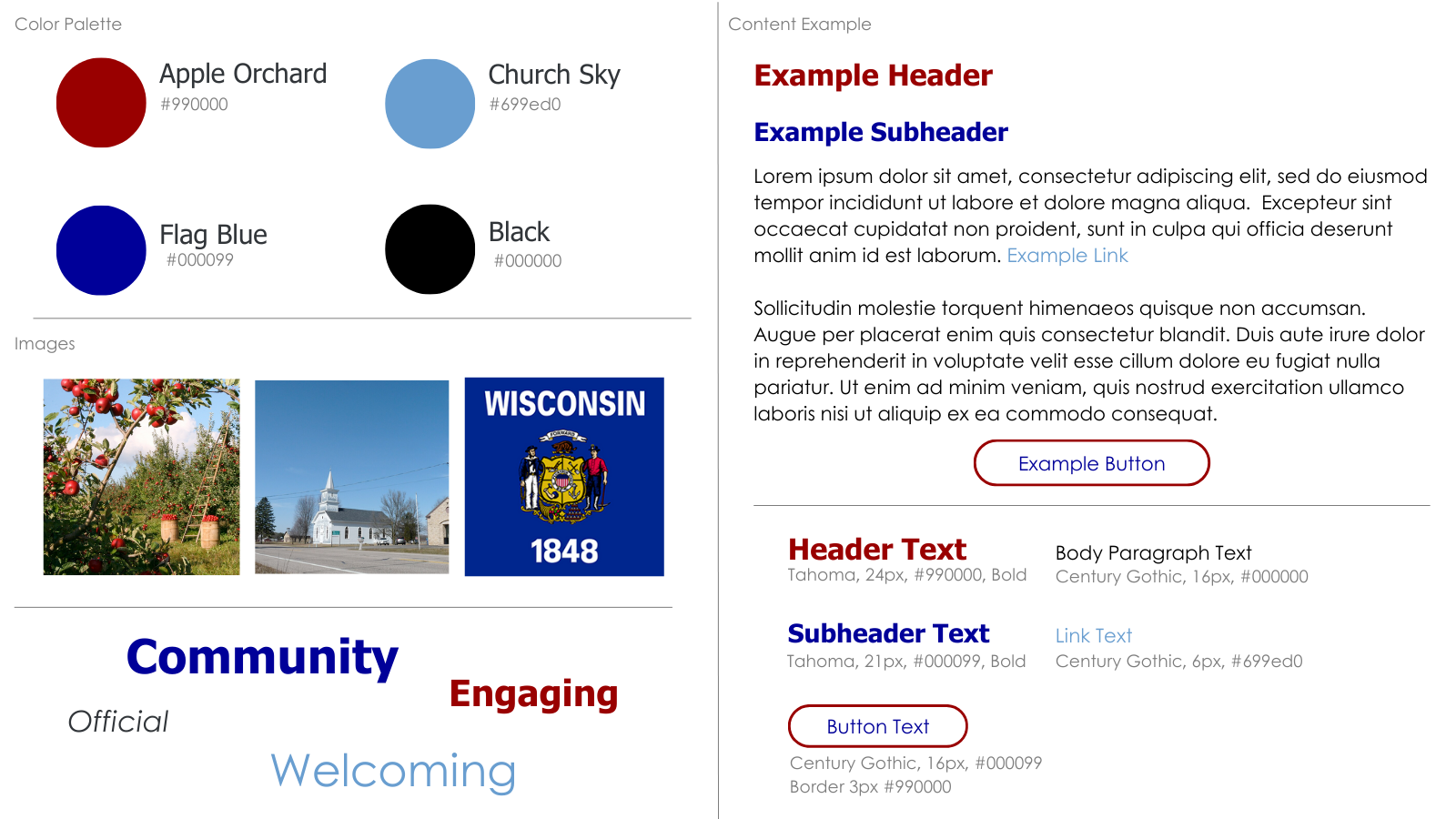 An animation of the Town of Sharon website before and after